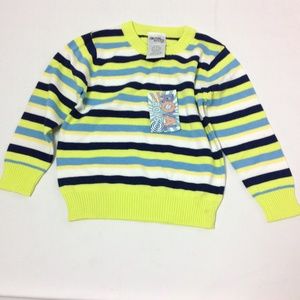 New Royal Boys Striped Sweater Size 3T 100% Cotton